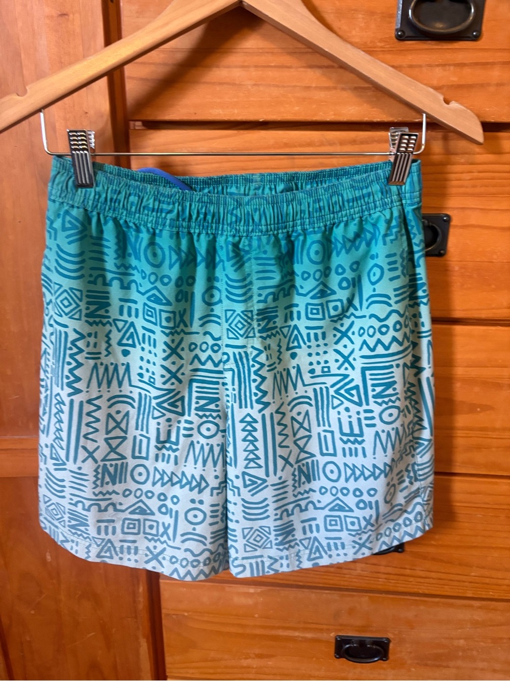 Chubbies Blue Swim Trunks with Teal Trim